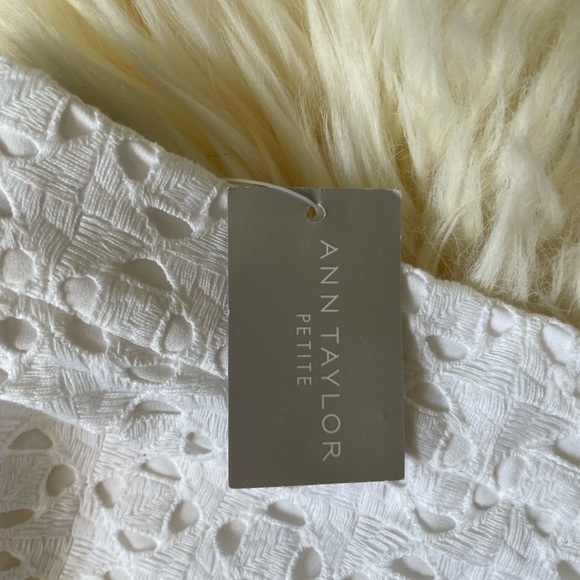 Ann Taylor- White eyelet skirt A-line, size 6P - Picture 5 of 7